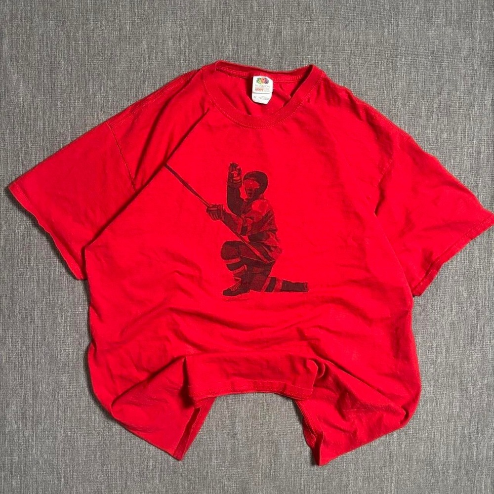 Vintage‎ Red Fruit of the loom Hockey Graphic Tee - XL